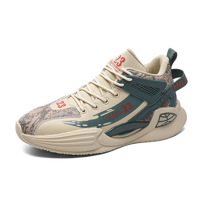 Férfi Cipők Futócsizmák Divat Szabadtéri Kocogás Sportcipők Hálós Légáteresztő Párnázás Fekete Kosár Lábbeli Férfi Nagy méret