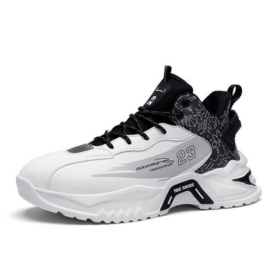 Férfi Cipők Futócsizmák Divat Szabadtéri Kocogás Sportcipők Hálós Légáteresztő Párnázás Fekete Kosár Lábbeli Férfi Nagy méret