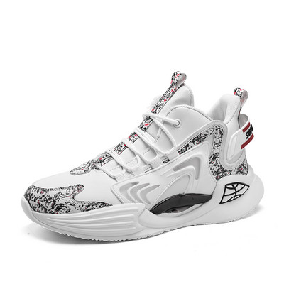 Férfi Cipők Futócsizmák Divat Szabadtéri Kocogás Sportcipők Hálós Légáteresztő Párnázás Fekete Kosár Lábbeli Férfi Nagy méret