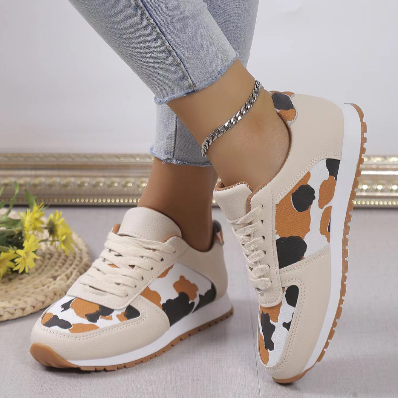 Ženske ležerne tenisice s platformom Jesen 2023 Leopard cipele s debelim dnom Vulkanizirane cipele Ženske ležerne ravne cipele za hodanje Velika veličina 43