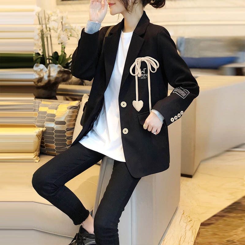 Ženski uski modni kaputi Ženski jednobojni sakoi dugih rukava s dugim rukavima i dugim rukavima Proljeće Jesen Jednoredni sako na jedno kopčanje Raznobojni sako 2022. Novo
