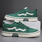 Ανδρικά παπούτσια καμβά μόδας σε καυτές εκπτώσεις 2023 Ανδρικά παπούτσια με κορδόνια βουλκανιζέ Σχεδιαστής εσπαντρίγιες καμβά Casual Flat παπούτσια Ανδρικά αθλητικά παπούτσια