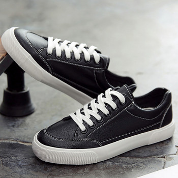 Ανδρικά παπούτσια Vulcanize Casual Sneakers Παπούτσια Skateboard Φθινοπωρινά Νέα απλά λευκά παπούτσια Ανδρικά δεμένα καλοκαιρινά πάνινα πάνινα παπούτσια Χαμηλό τοπ