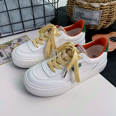 Casual αθλητικά παπούτσια Γυναικεία σουέτ δερμάτινα συνονθύλευμα μικτά χρώματα με κορδόνια με στρογγυλά παπούτσια Γυναικεία φλατ Χειροποίητα