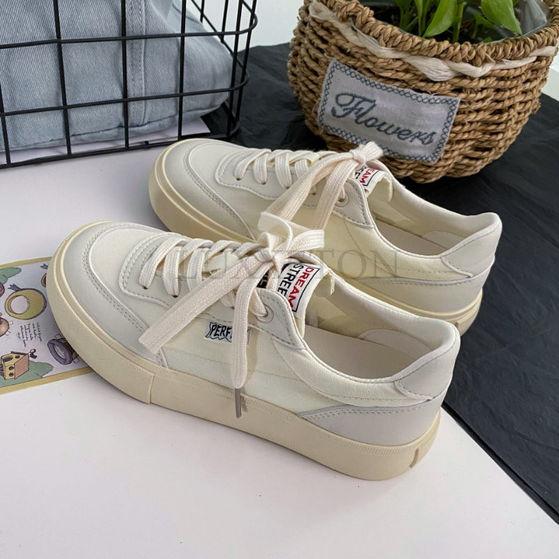 Casual αθλητικά παπούτσια Γυναικεία σουέτ δερμάτινα συνονθύλευμα μικτά χρώματα με κορδόνια με στρογγυλά παπούτσια Γυναικεία φλατ Χειροποίητα