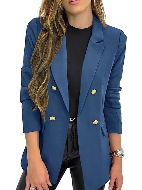 Elegantni sakoi za žene dugih rukava, ulična odjeća, sako u francuskom stilu, uski, jednobojni, urezani, novi sakoi za proljeće ljeto 2023.