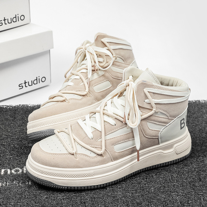 Magas felső vulkanizált cipők Cipők Férfi divatos bokacsizmák Férfi sportcipők Street Style csizmák Férfi alkalmi cipők Férfi Őszi