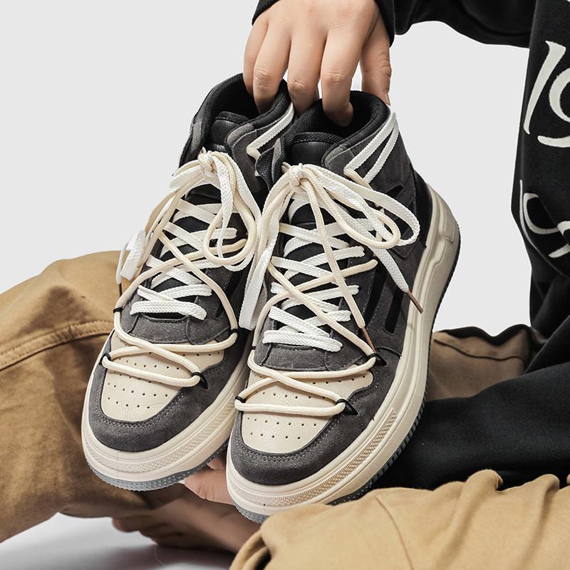 Magas felső vulkanizált cipők Cipők Férfi divatos bokacsizmák Férfi sportcipők Street Style csizmák Férfi alkalmi cipők Férfi Őszi