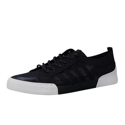 Klasszikus zöld nyári férfi vászoncipők légáteresztő lapos cipők alkalmi férfi fűzős átlátszó gördeszka cipők Espadrillák férfiaknak