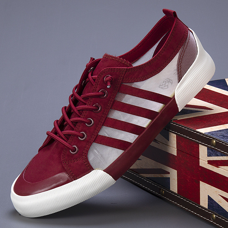 Klasszikus zöld nyári férfi vászoncipők légáteresztő lapos cipők alkalmi férfi fűzős átlátszó gördeszka cipők Espadrillák férfiaknak