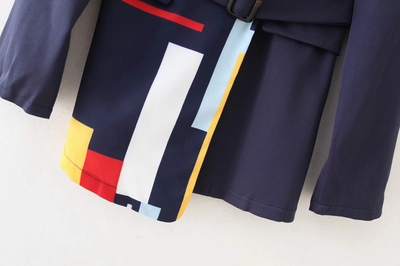 Moteriška Nauja, miela, suvarstoma, suvarstoma švarka moteriška korėjietiško stiliaus kontrastingų juostelių biuro kostiumo paltai