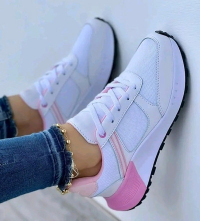 2023 új női tornacipők hálós, légáteresztő ékek sportcipők divatos vegyes színek, fűzős, alkalmi női vulkanizált cipők Zapatillas