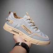 Niske cipele na vezanje, ležerne okrugle glave, lagane cipele na ravnom hodu Zapatillas Deporte Hombre, modne muške platnene cipele