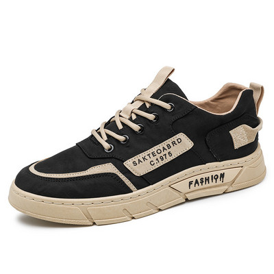 Niske cipele na vezanje, ležerne okrugle glave, lagane cipele na ravnom hodu Zapatillas Deporte Hombre, modne muške platnene cipele