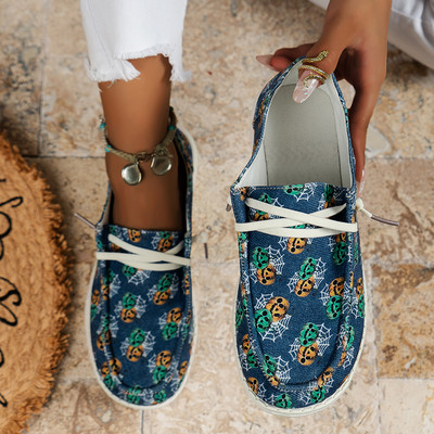 2023 Φθινοπωρινά γυναικεία παπούτσια Vulcanize Καμβάς slip on loafers Γυναικεία ίσια παπούτσια μόδας Γυναικεία παπούτσια για περπάτημα Casual αθλητικά παπούτσια