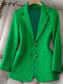 XFPV Γυναικείο μακρυμάνικο μονό στήθος παλτό με ιδιοσυγκρασία παλτό τζάκετ Νέα παλίρροια Άνοιξη Φθινόπωρο 2023 SM7783