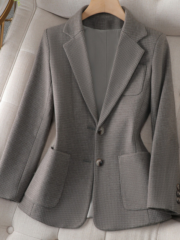 XFPV női alkalmi, egyszínű, hosszú ujjú, karcsú blézer temperamentumos kabát, kabát, divat, új dagály, tavaszi ősz, 2023 SM7792