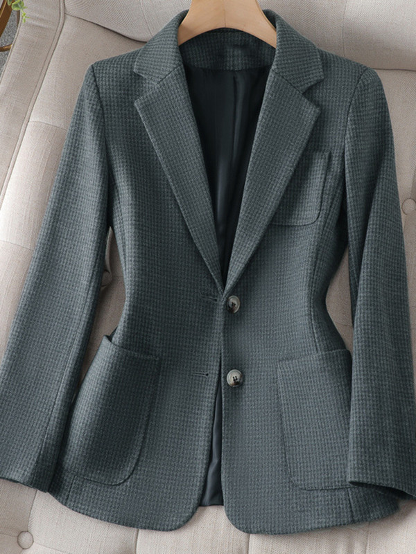 XFPV női alkalmi, egyszínű, hosszú ujjú, karcsú blézer temperamentumos kabát, kabát, divat, új dagály, tavaszi ősz, 2023 SM7792