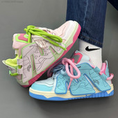 Amerikai Harajuku utcai stílusú pár tornacipő Y2k divatos, légáteresztő férfi platform cipők kroeai sokoldalú diák M betűs cipők