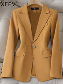 XFPV Ženska ležerna crna jakna s jednorednim kopčanjem dugih rukava Temperamentna jakna Moda New Tide Proljeće Jesen 2023. SM778