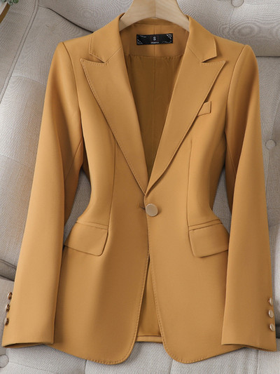 XFPV Ženska ležerna crna jakna s jednorednim kopčanjem dugih rukava Temperamentna jakna Moda New Tide Proljeće Jesen 2023. SM778