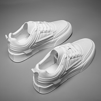 Модни бели обувки за скейтборд за мъже Ниски маратонки Мъжки маратонки Zapatillas Hombre Lace Up Leisure Men Vulcanize Shoes Summer