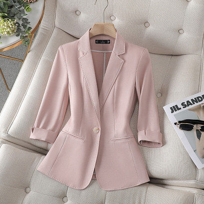 XFPV Γυναικεία περιστασιακή ιδιοσυγκρασία Πράσινο παλτό με μονό στήθος σακάκι μπλέιζερ Fashion New Tide Άνοιξη Φθινόπωρο 2023 SM7789