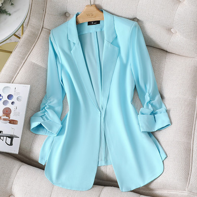 XFPV Γυναικείο Λευκό Λεπτό Μπλουζάκι Μονό Στήθος Παλτό Μπλέιζερ Ιδιοσυγκρασίας Μόδα Νέα Παλίρροια Άνοιξη Φθινόπωρο 2023 SM7785