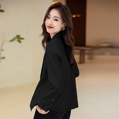 XFPV ženski ležerni svijetloružičasti tanak kaput s urezanim blejzerom s jednim kopčanjem Temperamentni kaput New Tide proljeće jesen 2023. SM7791