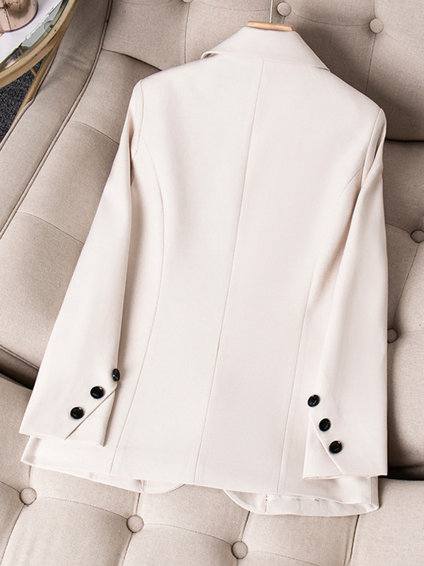 XFPV ženski ležerni svijetloružičasti tanak kaput s urezanim blejzerom s jednim kopčanjem Temperamentni kaput New Tide proljeće jesen 2023. SM7791