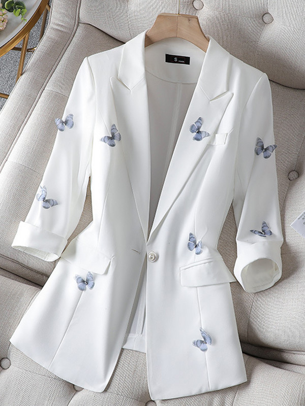 XFPV Ženski ležerni visokokvalitetni tanak temperamentni sako sa tri četvrtine rukava, modna jakna, nova plima, jesen 2023. SM7961