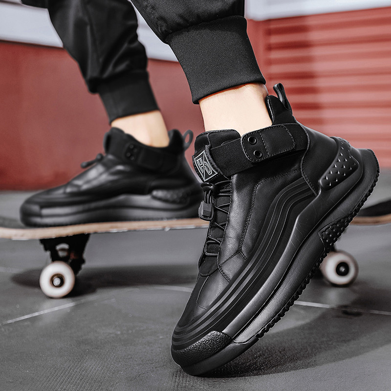 Visoke tenisice s elastičnom vrpcom Muške muške cipele 2023. Ležerne muške sportske cipele od poliuretana, jednobojne muške vulkanizirane cipele