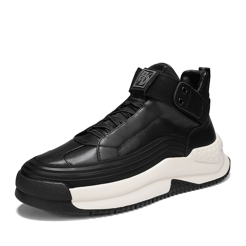 Visoke tenisice s elastičnom vrpcom Muške muške cipele 2023. Ležerne muške sportske cipele od poliuretana, jednobojne muške vulkanizirane cipele