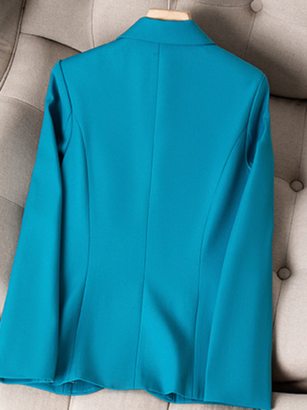 XFPV ženski plavi ležerni visokokvalitetni tanak temperament kaput sako s jednorednim kopčanjem Modni novi proljeće jesen 2023. SM7790
