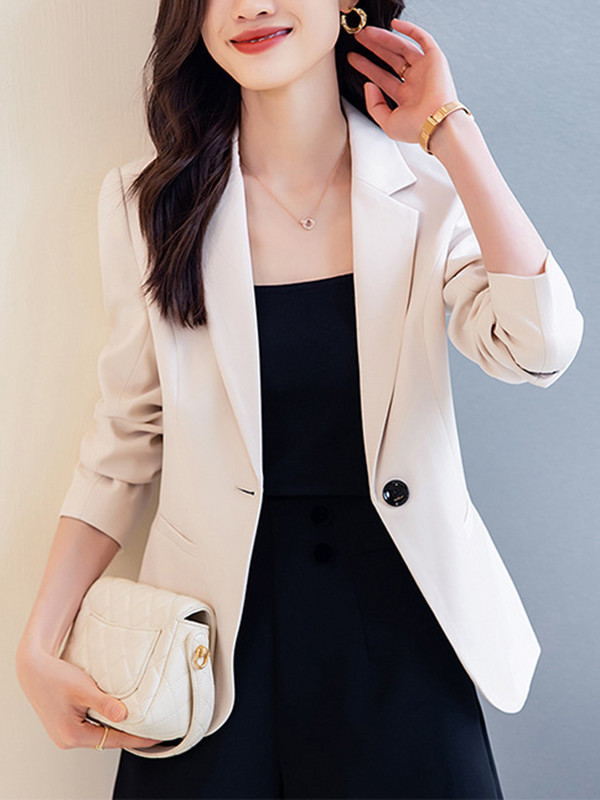 XFPV ženski plavi ležerni visokokvalitetni tanak temperament kaput sako s jednorednim kopčanjem Modni novi proljeće jesen 2023. SM7790