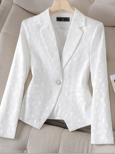 XFPV Γυναικείο Casual Μονό Κουμπί λεπτό μακρυμάνικο λευκό κοντό σακάκι με ιδιοσυγκρασία Μόδα Νέα παλίρροια Φθινόπωρο 2023 SM8231