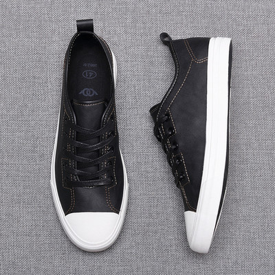 Monstceler Meeste Vulcanize Inglismaa Joker Kingad Korea Mood Meeste Disainer Lamedad Ümmarguse ninaga Kulumiskindel õmblusjalats