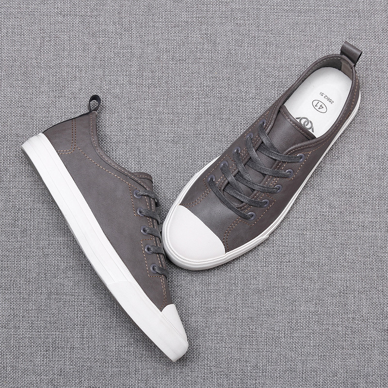 Monstceler Meeste Vulcanize Inglismaa Joker Kingad Korea Mood Meeste Disainer Lamedad Ümmarguse ninaga Kulumiskindel õmblusjalats