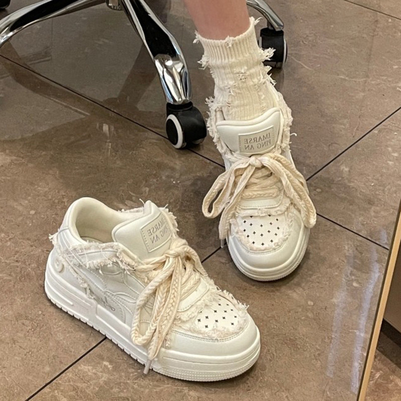Γυναικεία αθλητικά παπούτσια με κορδόνια Γυναικεία παπούτσια για περπάτημα πλατφόρμας με στρογγυλά δάχτυλα Άνετα βουλκανιζέ παπούτσια Γυναικεία casual αθλητικά παπούτσια για γυναίκες