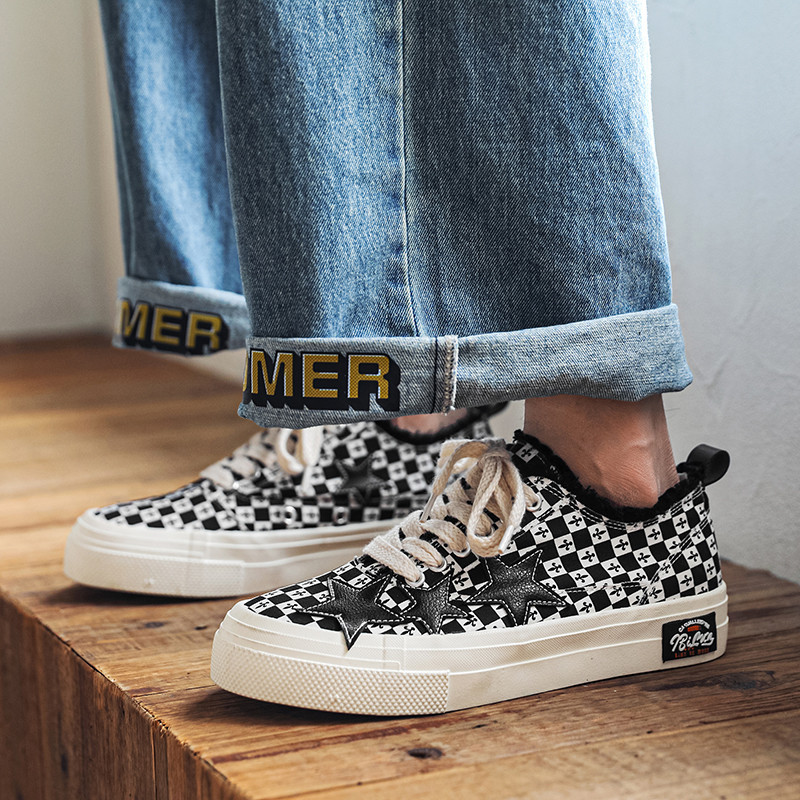 Proljetne uniseks cipele za skejtbord na kockice Muške dizajnerske tiskane muške tenisice za ploču Ravne prozračne sportske cipele Ženske veličine 35-44
