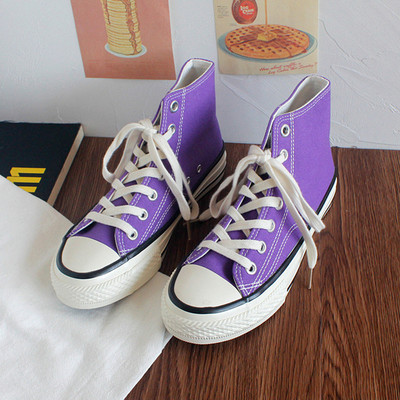 Ženske platnene tenisice s visokim vrhom proljeće 2023. Ženske vulkanizirane ravne tenisice na vezanje Ležerne tenisice Ženske bijele crne