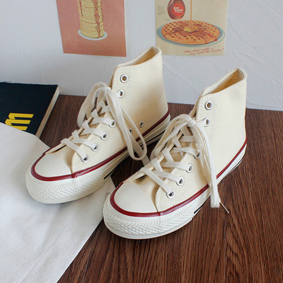 Ženske platnene tenisice s visokim vrhom proljeće 2023. Ženske vulkanizirane ravne tenisice na vezanje Ležerne tenisice Ženske bijele crne