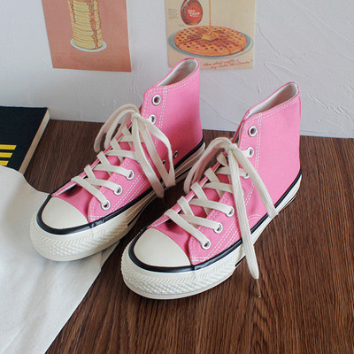 Ženske platnene tenisice s visokim vrhom proljeće 2023. Ženske vulkanizirane ravne tenisice na vezanje Ležerne tenisice Ženske bijele crne