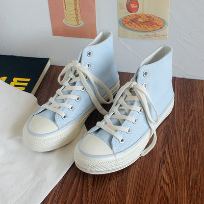 Ženske platnene tenisice s visokim vrhom proljeće 2023. Ženske vulkanizirane ravne tenisice na vezanje Ležerne tenisice Ženske bijele crne