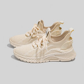 Άνοιξη Γυναικεία Fly Weave Mesh αναπνεύσιμα αθλητικά παπούτσια 2023 Νέα ίσια casual λευκά αθλητικά παπούτσια παντός τύπου Γυναικεία παπούτσια για τρέξιμο εξωτερικού χώρου