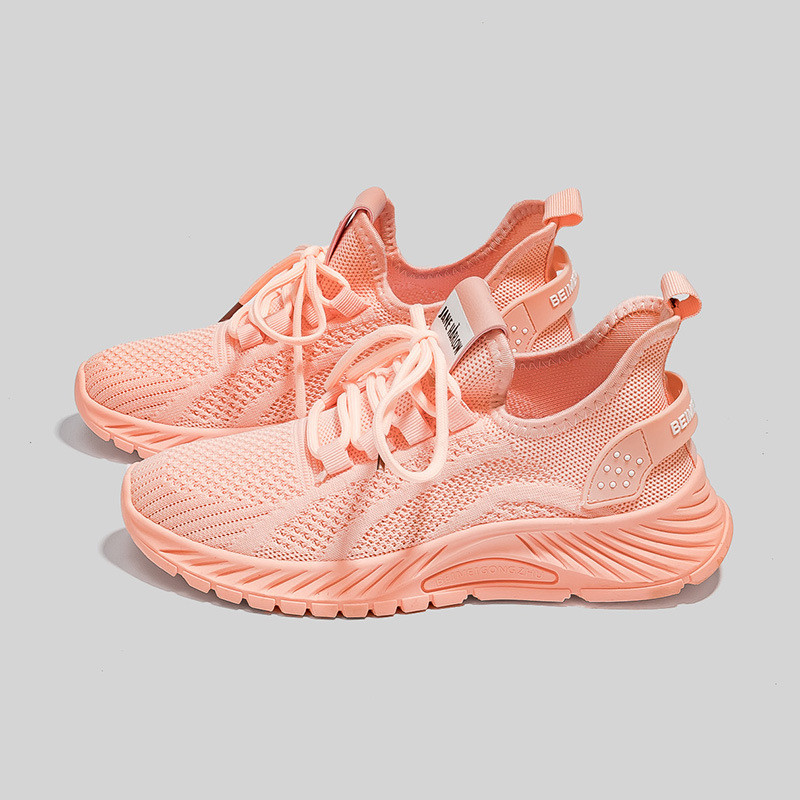 Άνοιξη Γυναικεία Fly Weave Mesh αναπνεύσιμα αθλητικά παπούτσια 2023 Νέα ίσια casual λευκά αθλητικά παπούτσια παντός τύπου Γυναικεία παπούτσια για τρέξιμο εξωτερικού χώρου