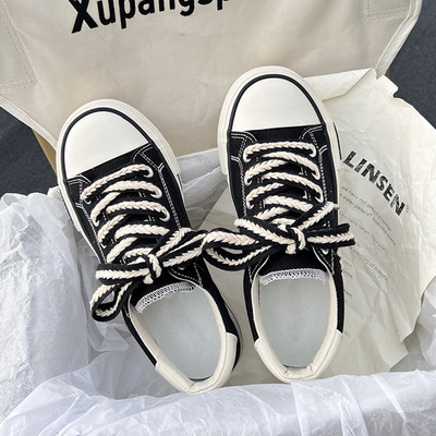 Γυναικεία παπούτσια για πατίνια καμβά Πλατφόρμα Βουλκανιζέ Παπούτσια Casual Flats Sneakers Γυναικεία Μόδα Comfort Slip-on Sneakers