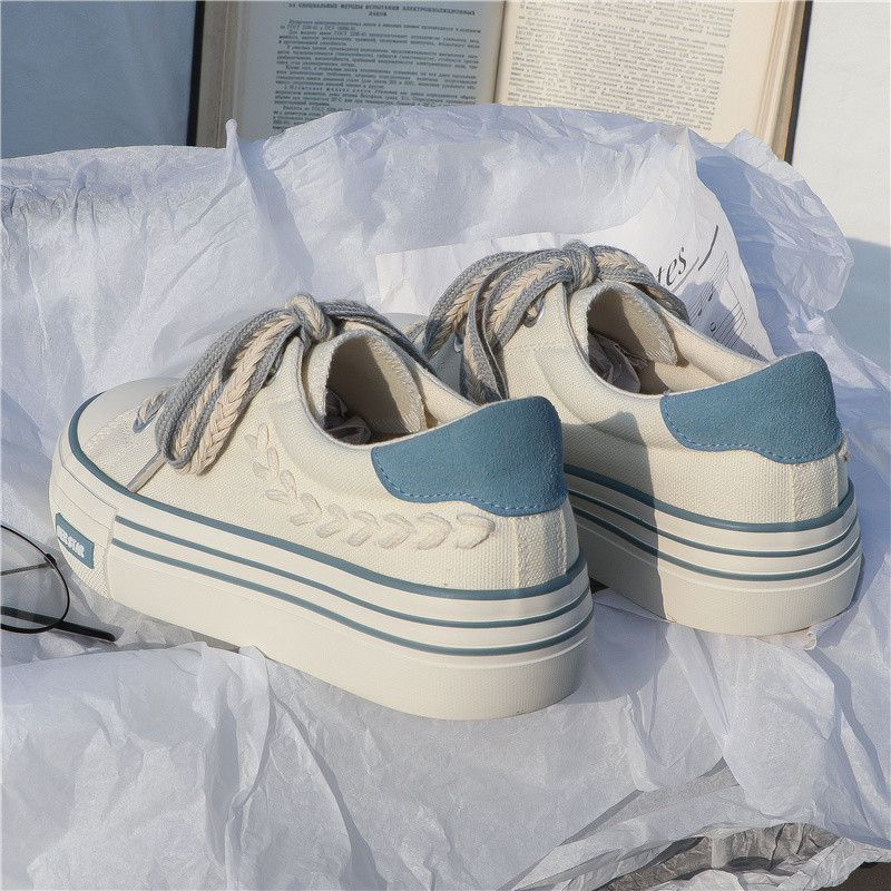 Γυναικεία παπούτσια για πατίνια καμβά Πλατφόρμα Βουλκανιζέ Παπούτσια Casual Flats Sneakers Γυναικεία Μόδα Comfort Slip-on Sneakers