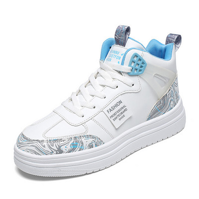 Φθινοπωρινά, χειμερινά λευκά, Unisex, ανδρικά παπούτσια για πατίνια, ψηλά αθλητικά παπούτσια, ελαφριά παπούτσια, μικρού μεγέθους, παιδικά αθλητικά παπούτσια, γυμναστήρια Zapatillas Hombre