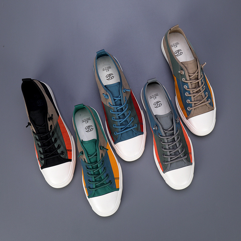 Kevadsuvi Retro segavärvidega Meeste rulajalatsid Kerged hingavad spordijalatsid Meeste tasapinnalised libisemiskindlad meeste lõuenditossud